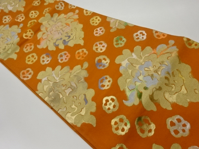 リサイクル　古代菱文様織出し袋帯